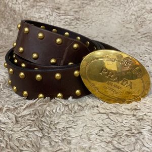 Vintage Prada studded belt 34/85